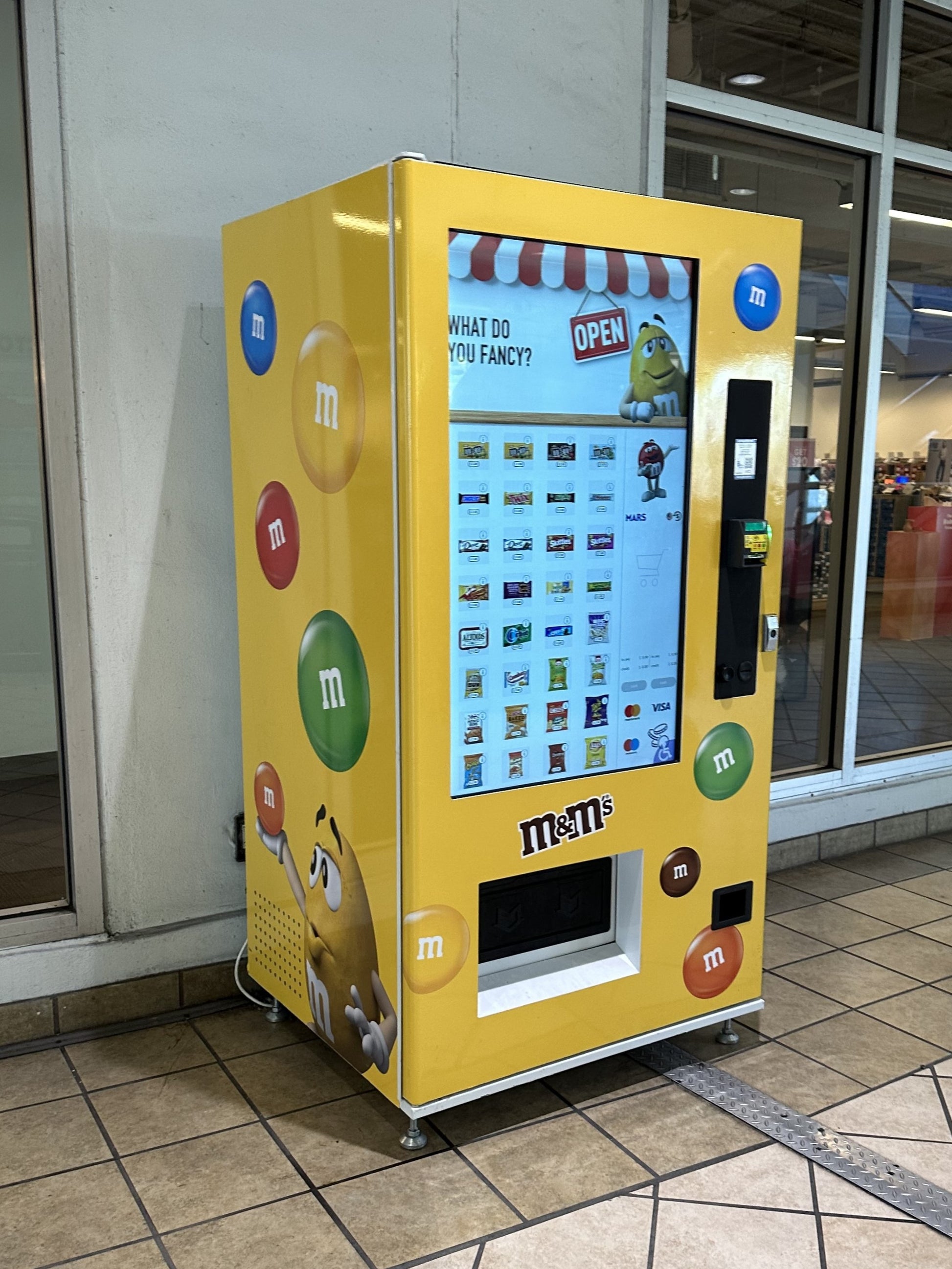M&M's full-size candy vending machine